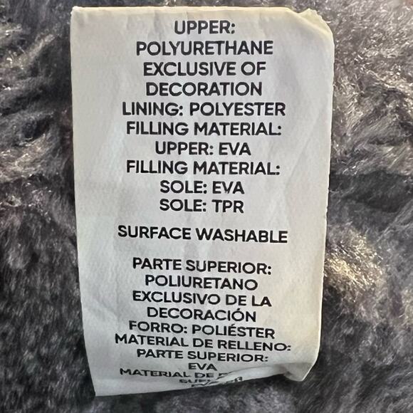 Foco Womens L Seattle Seahawks Glitter Moccasin Slipper Open Back Faux Fur Fuzzy - Picture 10 of 11